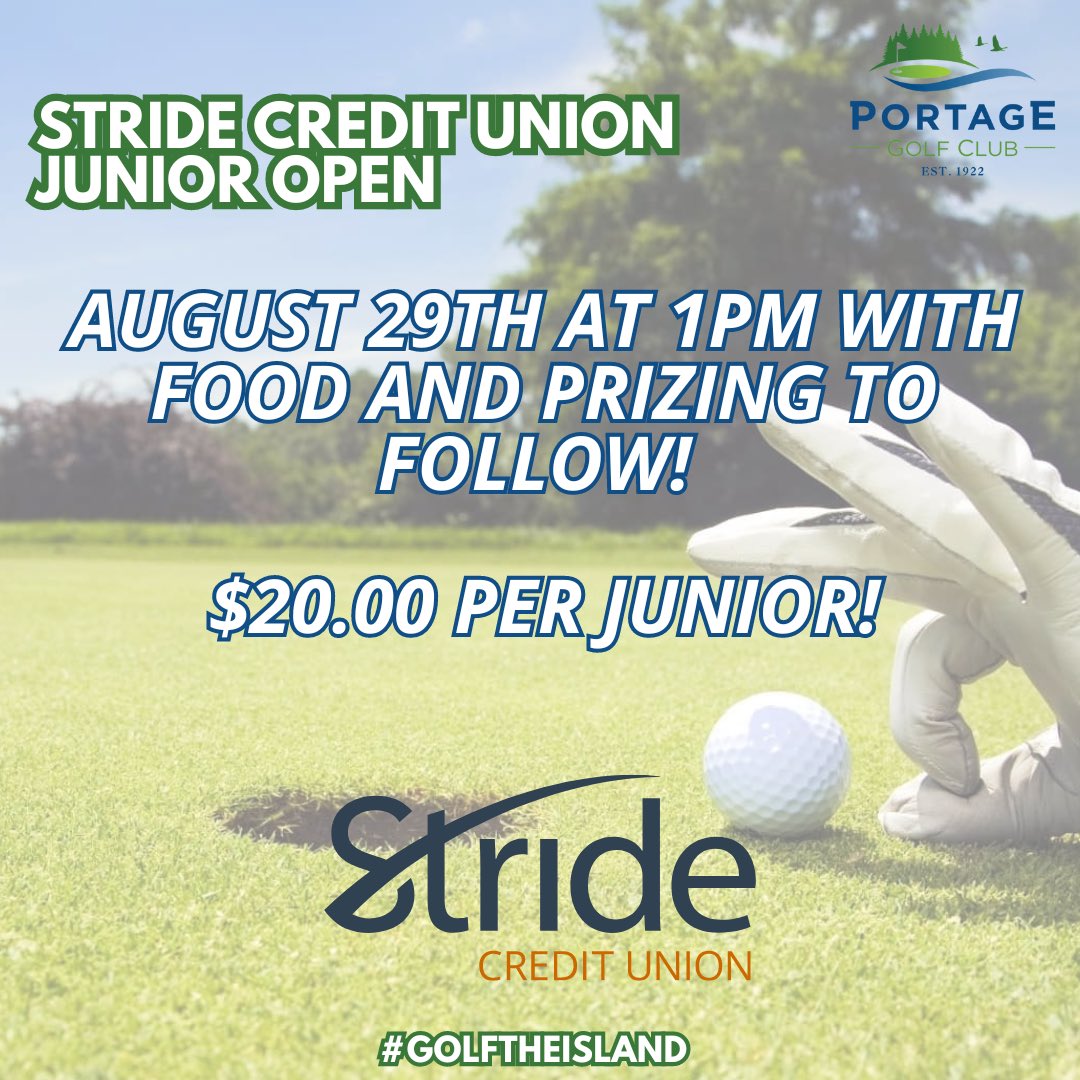 The <a href="/MyStrideCU/">Stride Credit Union</a> Junior Open is just around the corner, and it’s the perfect chance to hit the course with friends and have a blast! ⛳ No matter your skill level, come out and enjoy a day filled with fun, friendly competition, and new memories.