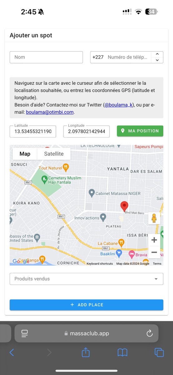 vous pouvez désormais suggérer un spot sur MassaClub.

Si vous connaissez l’endroit il suffit de marquer sa localisation sur la carte. Lien sous ce tweet.