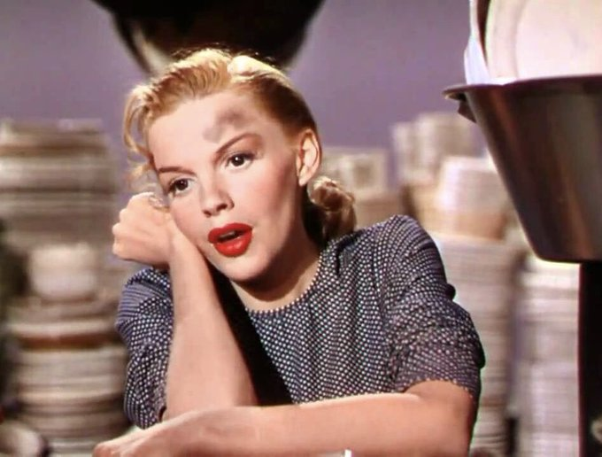 iShowTunes's tweet photo. #JudyGarland, #LookForTheSilverLining Musical Number Screen Shot from #TillTheCloudsRollBy (1946) with accompanying Illustration by #DylanBonner. https://t.co/ZKGXGOiX5j