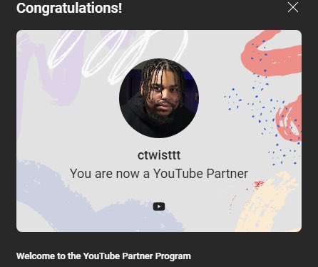 ctwisttgaming's tweet image. I’m officially a YouTube Partner! #YouTubePartnerProgram