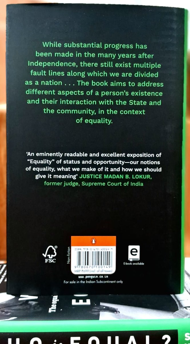 Padhega India (Bodhi Tree Knowledge Services) (@padhegaindia_) on Twitter photo #NewBookAlert. Flat 35% Discount.
Presenting the much awaited book : Who is Equal - The Equality code of the Constitution by Saurabh Kirpal (<a href="/KirpalSaurabh/">saurabh kirpal</a>) Ji, published by <a href="/PenguinIndia/">Penguin India</a>.
#PIRecommends #BuyFromPI
Order 👉 padhegaindia.in/product/who-is… #NewBookAlert. Flat 35% Discount.
Presenting the much awaited book : Who is Equal - The Equality code of the Constitution by Saurabh Kirpal (<a href="/KirpalSaurabh/">saurabh kirpal</a>) Ji, published by <a href="/PenguinIndia/">Penguin India</a>.
#PIRecommends #BuyFromPI
Order 👉 padhegaindia.in/product/who-is…