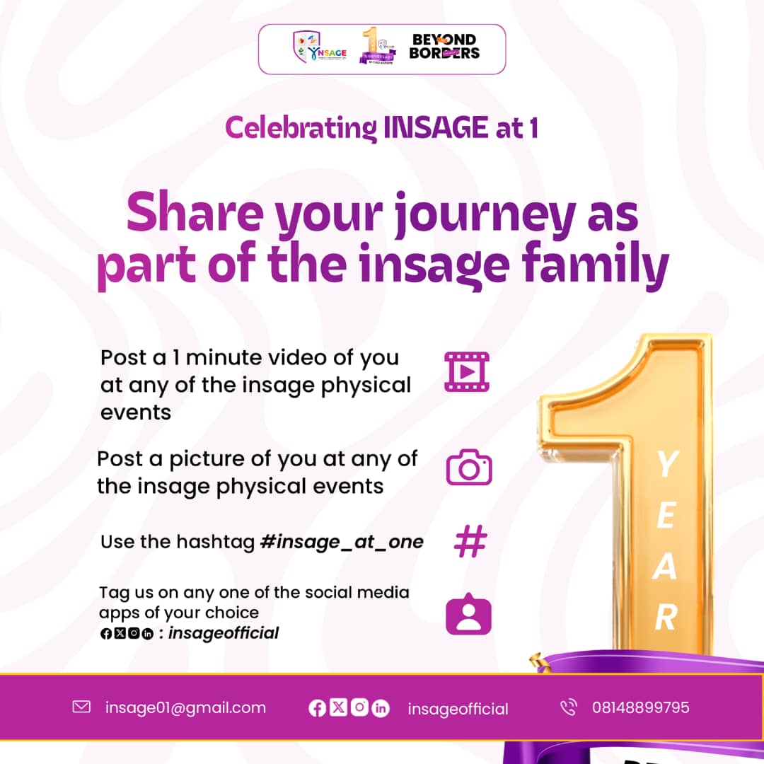 insageofficial's tweet photo. A full year of achievement and growth, we are definitely glad that you are part of the INSAGE family  
Celebrate our one year anniversary by sharing some of your memories with us. Kindly tag us on any social media with the hashtag #insage_at_one

Let's celebrate beyond borders 🌏 https://t.co/EiRhr2tH6X