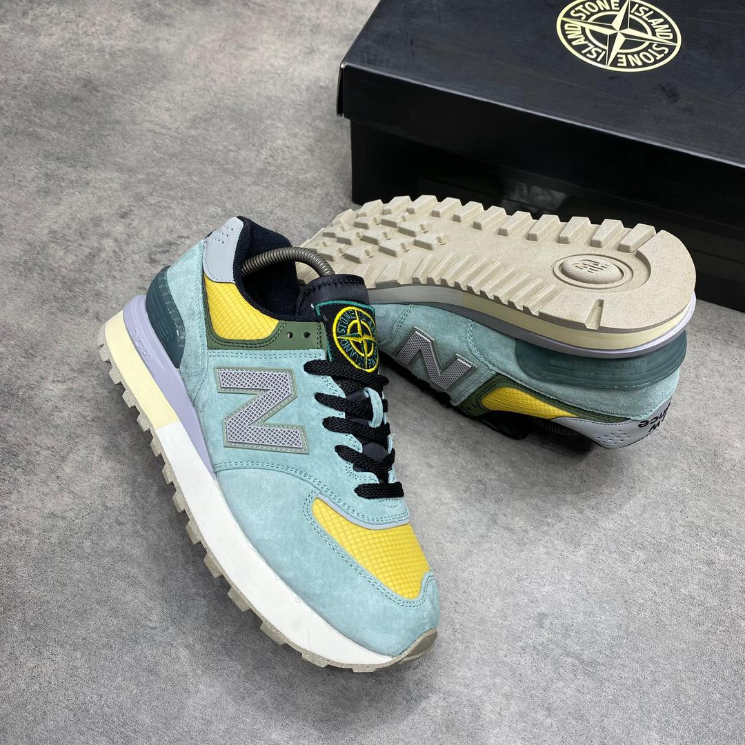 shopwithujay's tweet photo. New Balance 574 LEGACY × STONE ISLANDLight Green Sneakers Now Available in 40-45 
N65,000 https://t.co/Q8XR8R1J52