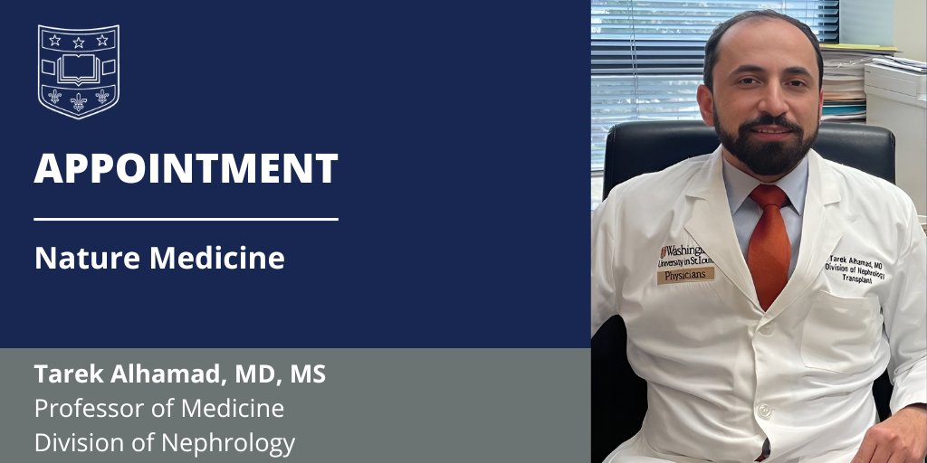 WashU Medicine Department of Medicine (@washudeptmed) on Twitter photo Congrats to Tarek Alhamed, MD @WUNephrology study in Nature Medicine, with Raja Dandamudi, MD & Vikas Dharnidharka, MD @WashUPeds <a href="/washumedicine/">WashU Medicine</a>
The team found DNA shed from dying cells of a transplanted kidney can indicate rejection of the organ.
Link>l8r.it/5GgH Congrats to Tarek Alhamed, MD @WUNephrology study in Nature Medicine, with Raja Dandamudi, MD & Vikas Dharnidharka, MD @WashUPeds <a href="/washumedicine/">WashU Medicine</a>
The team found DNA shed from dying cells of a transplanted kidney can indicate rejection of the organ.
Link>l8r.it/5GgH