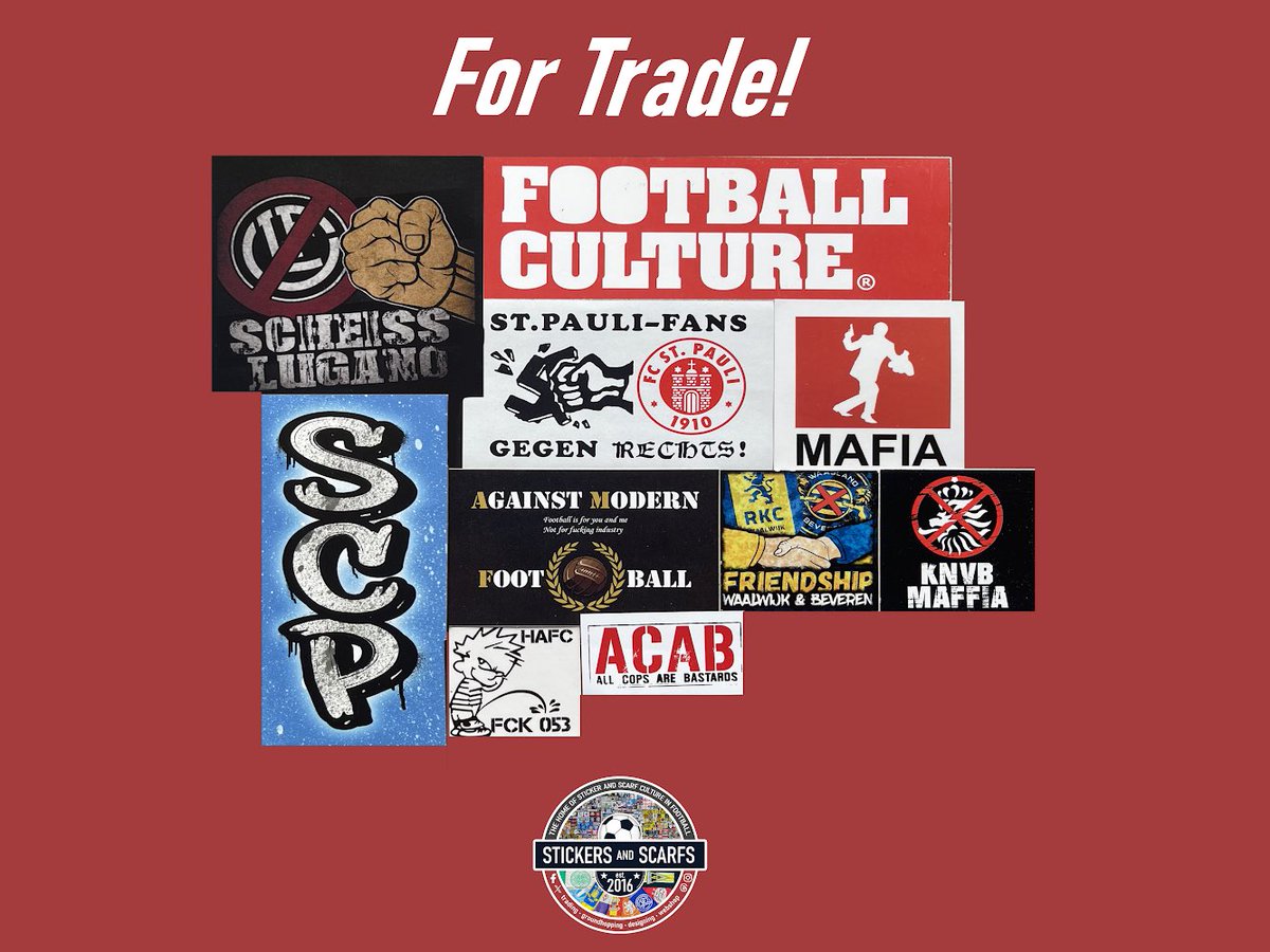S_a_Scarfs's tweet image. Stickers from the Dutch Ultras Sticker Culture group and several stickers from different clubs for trade. ⚽️ Shoot us a DM if you want to trade. 🙌🏻 | #stickersandscarfs #stickertrade #dutchultrasstickersculture #dusc #stickertrading #football