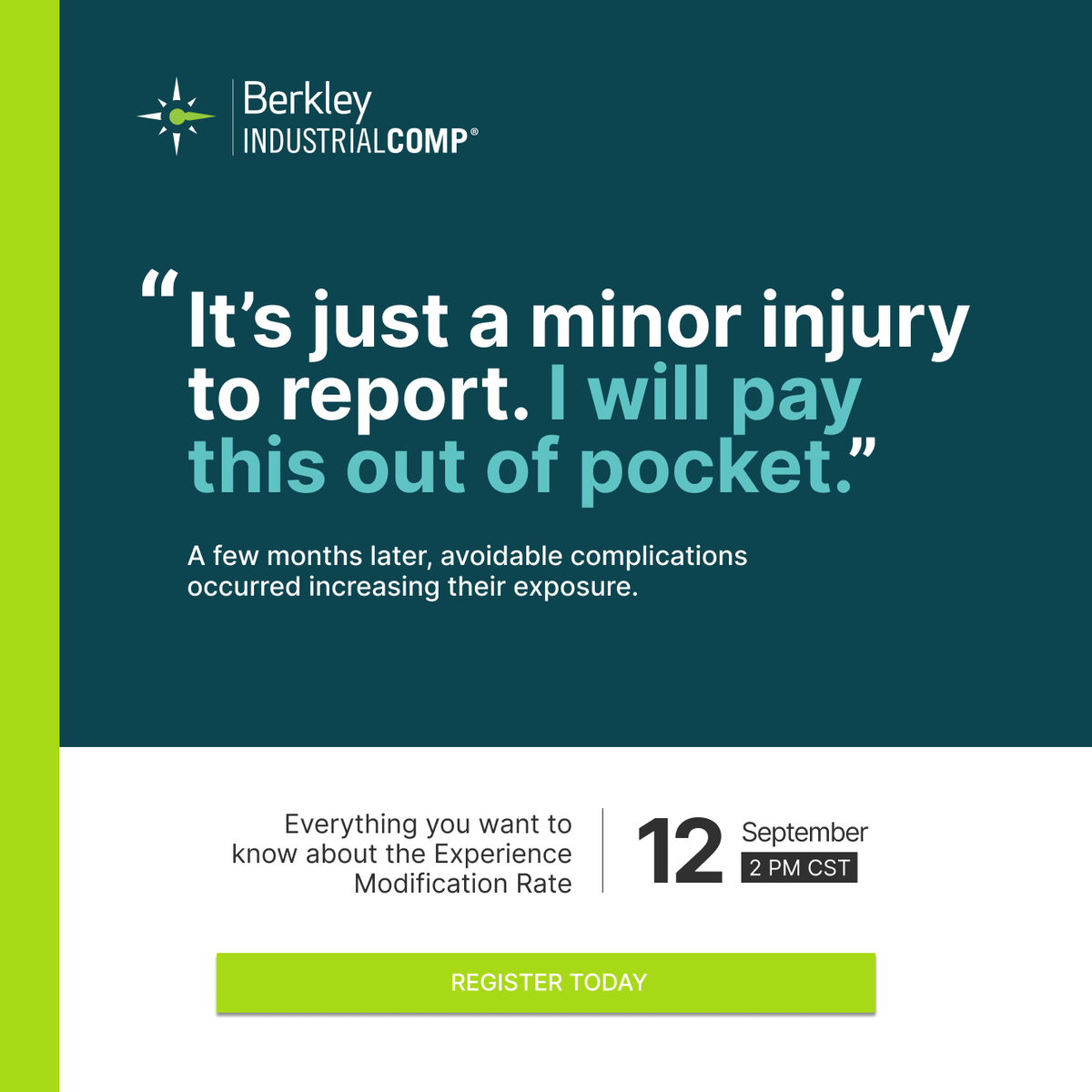 BerkIndComp's tweet image. Many people have misconceptions about Emod, and multiple factors can cause it to go up or down. 

Join us on our free webinar about Experience Modification rate.

Register now at ow.ly/UpqJ50T2e7c

#WorkComp #BerkindComp #EMOD #Insurance