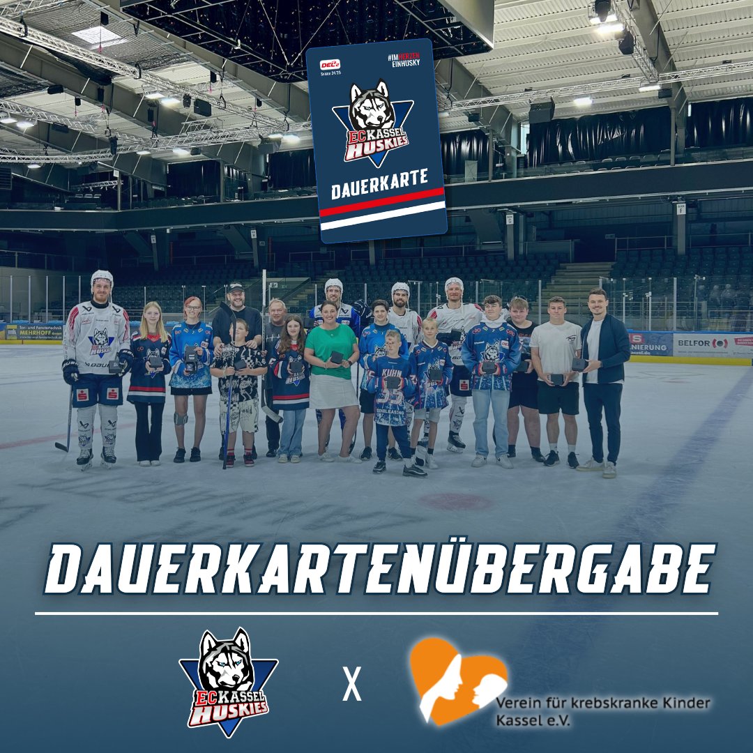 3️⃣0️⃣ 𝘿𝘼𝙐𝙀𝙍𝙆𝘼𝙍𝙏𝙀𝙉 für den 𝙑𝙀𝙍𝙀𝙄𝙉 𝙆𝙍𝙀𝘽𝙎𝙆𝙍𝘼𝙉𝙆𝙀 𝙆𝙄𝙉𝘿𝙀𝙍 𝙆𝘼𝙎𝙎𝙀𝙇 𝙀.𝙑. 🤝🏼

Nachdem wir sie vor einiger Zeit eingeladen hatten, war gestern der Verein Krebskranke Kinder Kassel bei uns zu Gast 🏒

Wir freuen uns auf euren Support! 💪🏼