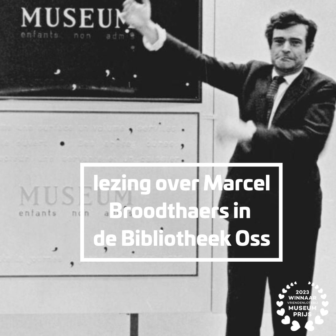 Lezing over kunstenaar Marcel Broodthaers op 5 september in Bibliotheek Oss. Hoogleraar Marc De Kesel spreekt om 20:00 uur. Gratis entree, aanmelden via👉 bit.ly/LezingbijdeBib…
De lezing sluit perfect aan bij de expo 'Wat zou Marcel Broodthaers doen?'