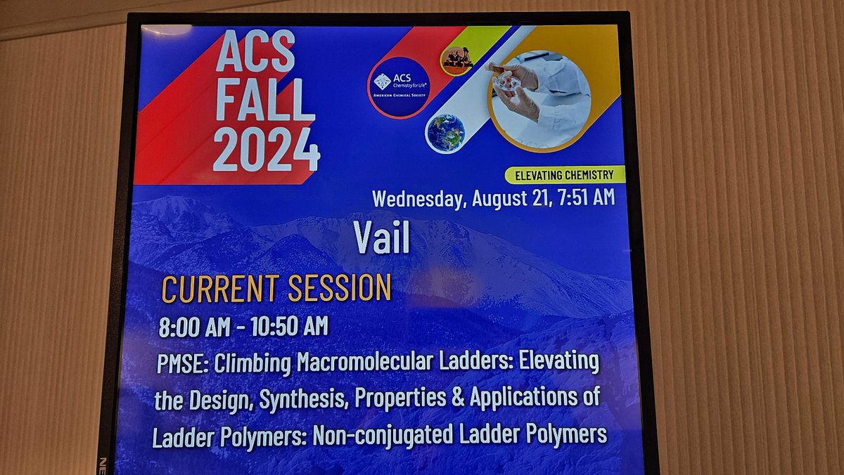 I am very excited to give my talk at the #ACSFall2024 during the Wednesday PMSE session! Many thanks to ACS and all those who attended my talk!