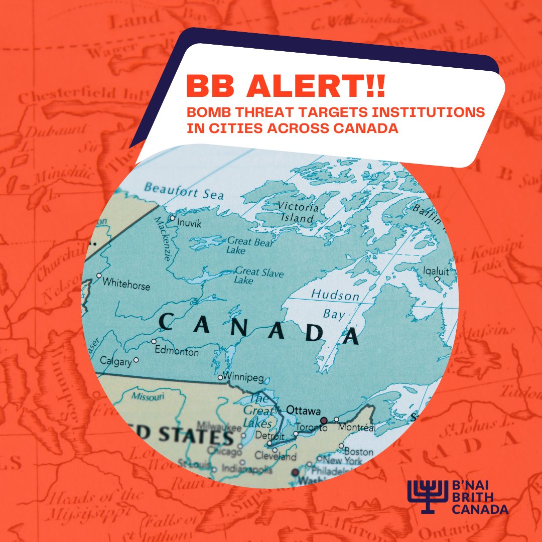 Today, multiple Canadian institutions, including B'nai Brith, received bomb threats targeting innocent lives. This is not just an attack on our safety — it’s an attack on the fabric of Canadian society.

Authorities are treating this as a hate crime and are taking immediate,
