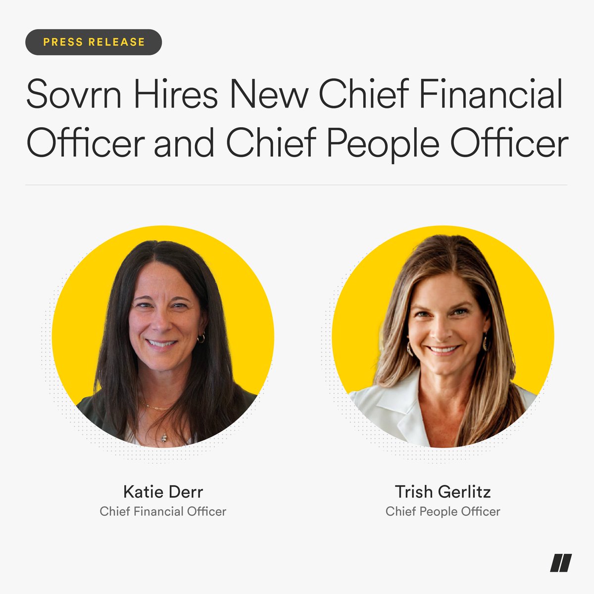 Sovrn expands leadership team with two key hires: Katie Derr as Chief Financial Officer and Trish Gerlitz as Chief People Officer. Welcome to the team Katie and Trish! 👏
Read the press release 👉 bit.ly/3Mfs4gr