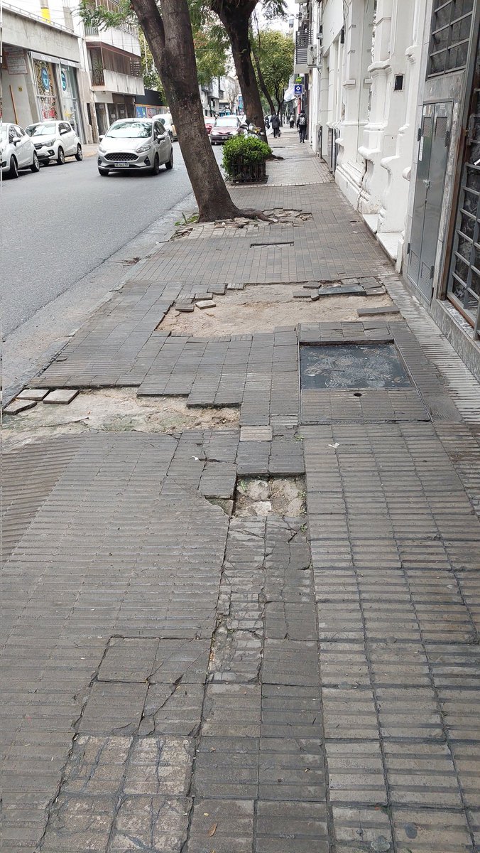 Roca al 900 vereda Oeste. Responsabilidad de la <a href="/MuniRosario/">Municipalidad de Rosario</a> ? O del frentista? O de ambos? Y esto se repite en gran parte de la ciudad.  <a href="/TransitoRos/">Tránsito Rosario</a> <a href="/Rosariociudadok/">RosarioLaCiudad</a>