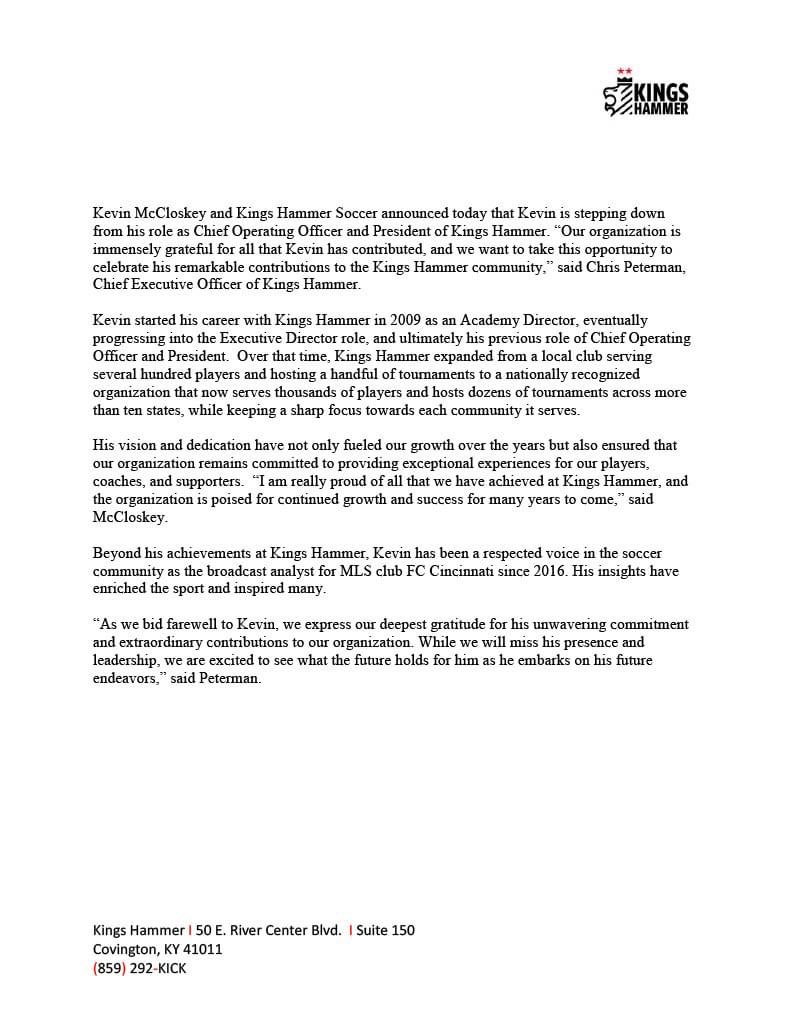 Kevin McCloskey tweet media