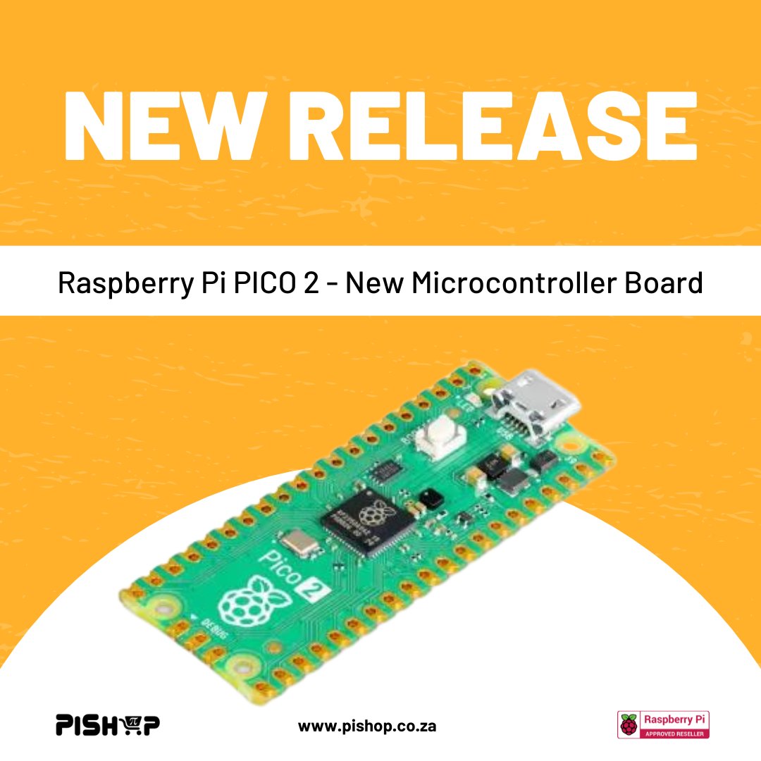 PiShopSA's tweet image. #raspberrypipico2 - It is powered by the brand-new RP235x microcontroller platform, designed here at Raspberry Pi. 
Now in stock! 😎 Link in bio
.
.
.
.
.
.
#pishopsa #pishop #raspberrypi #raspberrypico