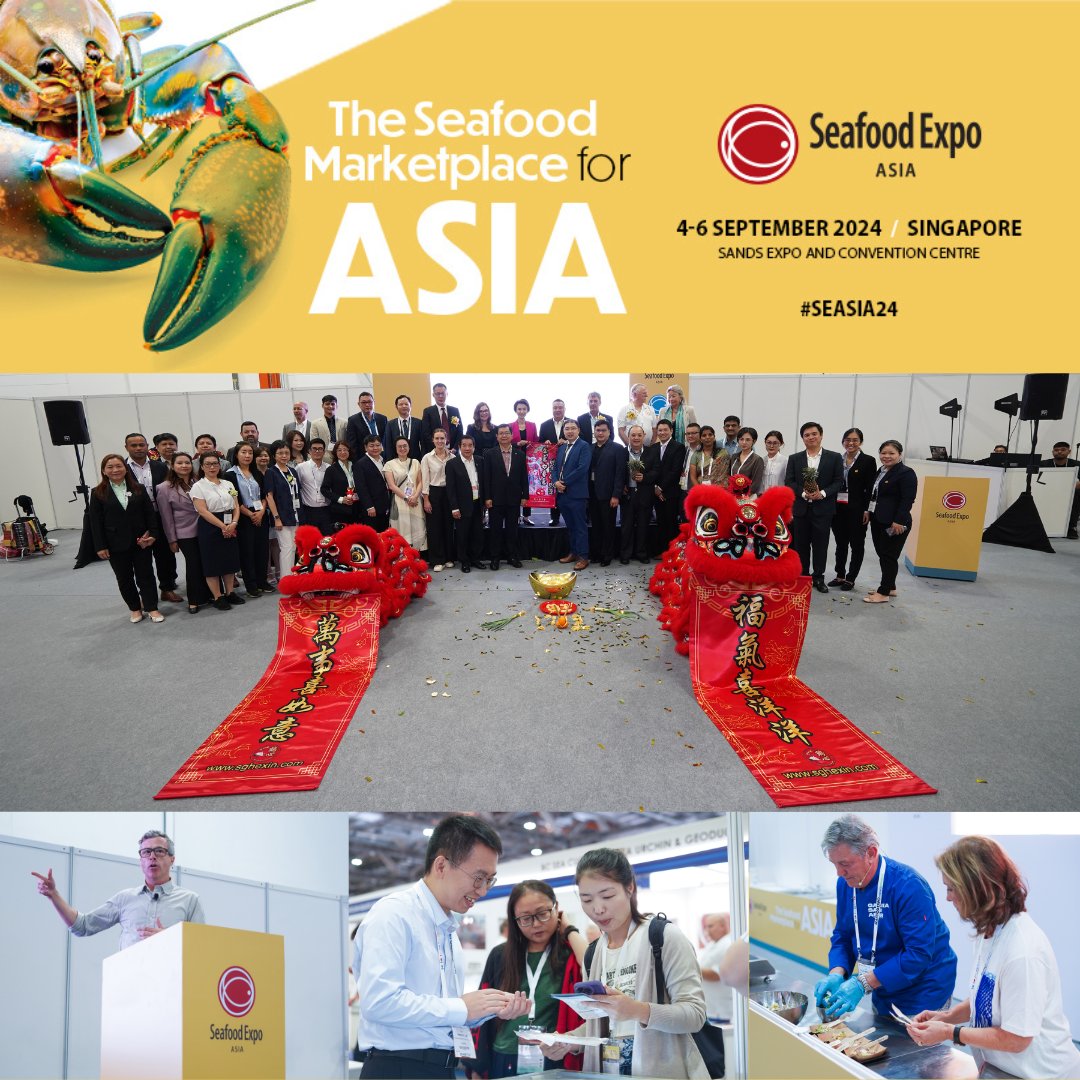 SeafoodExpo_NA's tweet photo. Are you looking to expand your business into the Asian market?

@SeafoodExpoAsia returns to Singapore, September 4-6.

LEARN MORE about attending this FREE three day event: https://t.co/bHYdQb5SPp 

THEN register to attend #SEASIA24: https://t.co/rcWte9L39L https://t.co/WylkwYsMrF