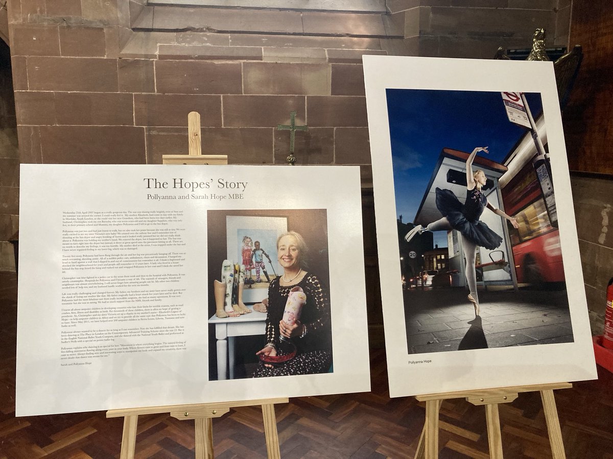 Pollyanna Hope is looking beautiful in the RoadPeace Exhibition at St Martins church the Bullring in Birmingham. Such a vital exhibition telling the story of the tragic trauma suffered by road crash victims and their families x we must not be forgotten