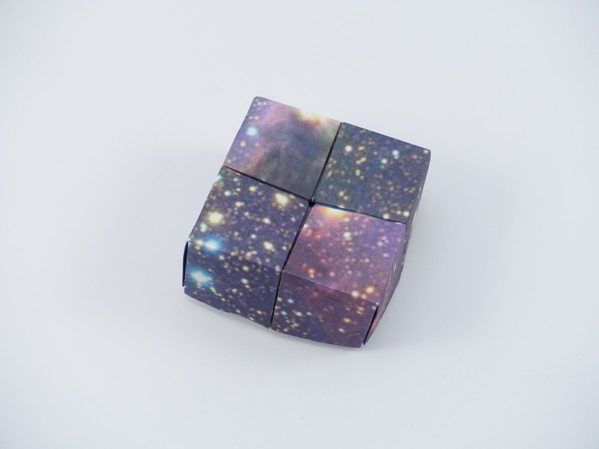 mkosmul's tweet photo. Quartered Box
A very simple #origamibox whose lid is divided into four identical squares. It is basically the back side of a single molecule of Four-Sink Base Tessellatio. #Space themed paper by #Origami Papier Manufaktur Freudenberger.
#quarters #quartered #MichałKosmulski https://t.co/5sWqN8m8GY