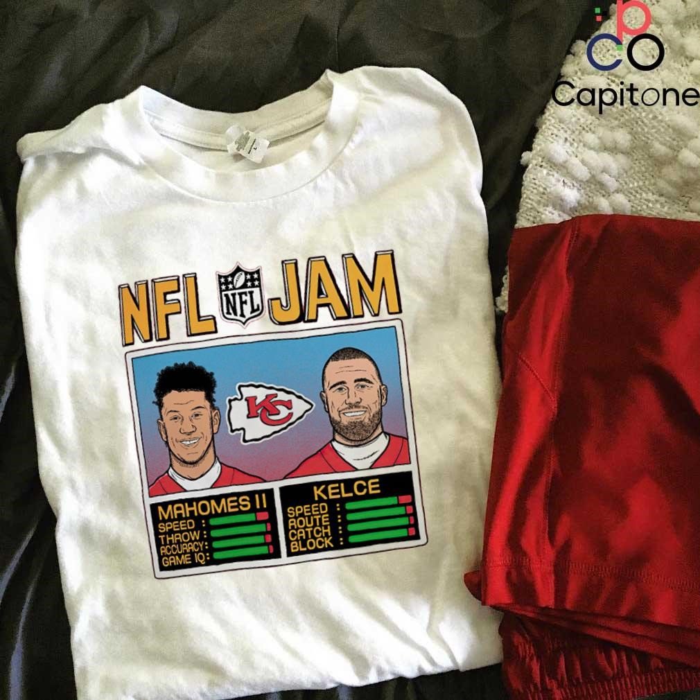 capitoneshirt's tweet photo. Patrick Mahomes and Travis Kelce NFL Jam Kansas City Chiefs shirt
https://t.co/cPiuBG0NTX https://t.co/QrooQldcmn