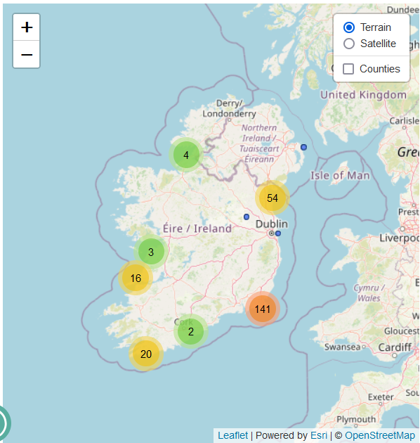 BioDataCentre's tweet photo. 243 Records in so far for our Seashore Splash! for #HeritageWeek2024. Wexford tops the leader board by a country mile, with Louth and Cork next down the list.  Have a Splash! at https://t.co/yLxiUzth8O https://t.co/uz9dMDGusW