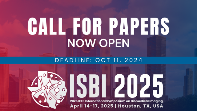 📢Call for Papers for #ISBI2025 is now open! ISBI 2025 will be held in Houston, Texas, United States, from 14-17 April 2024. Submit your paper by 11 October 2024 to be considered. Learn more about the submission guidelines and topics of interest here: hubs.la/Q02M2pkw0