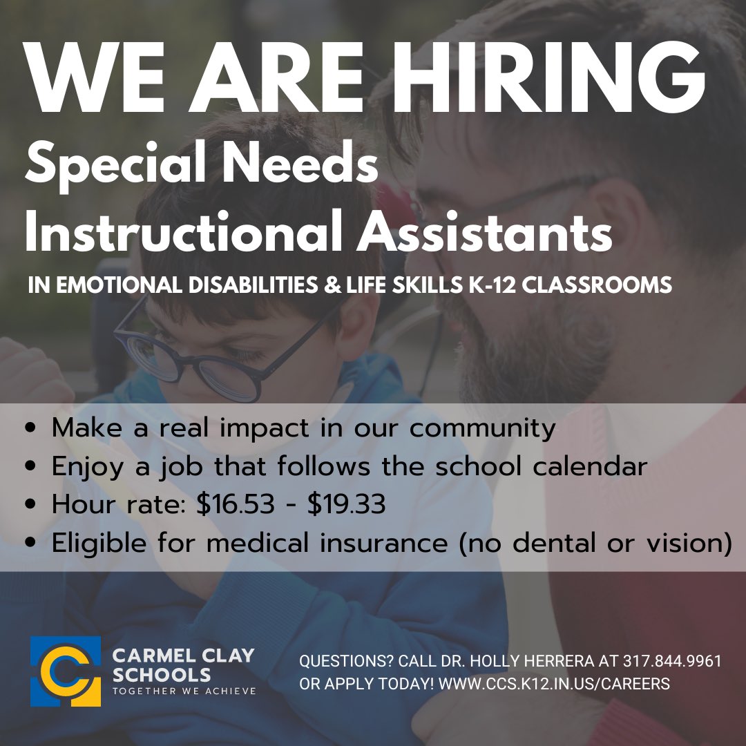 We’re seeking passionate individuals to join our Special Education team as Instructional Assistants. Ready to make a positive impact?  Apply now!