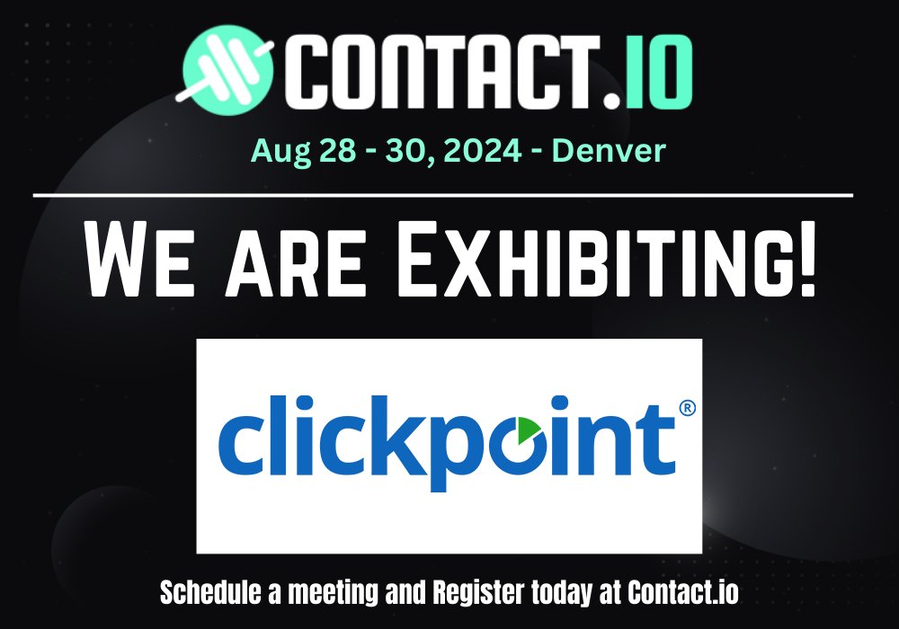 TeamClickPoint's tweet image. Here we come, Denver! Come say hello! If you are a LeadExec or SalesExec user, we'd love to see you. If you want to learn more about how ClickPoint maximizes your ROI from leads from capture to distribution to closed deal, we'd love to see you too!
