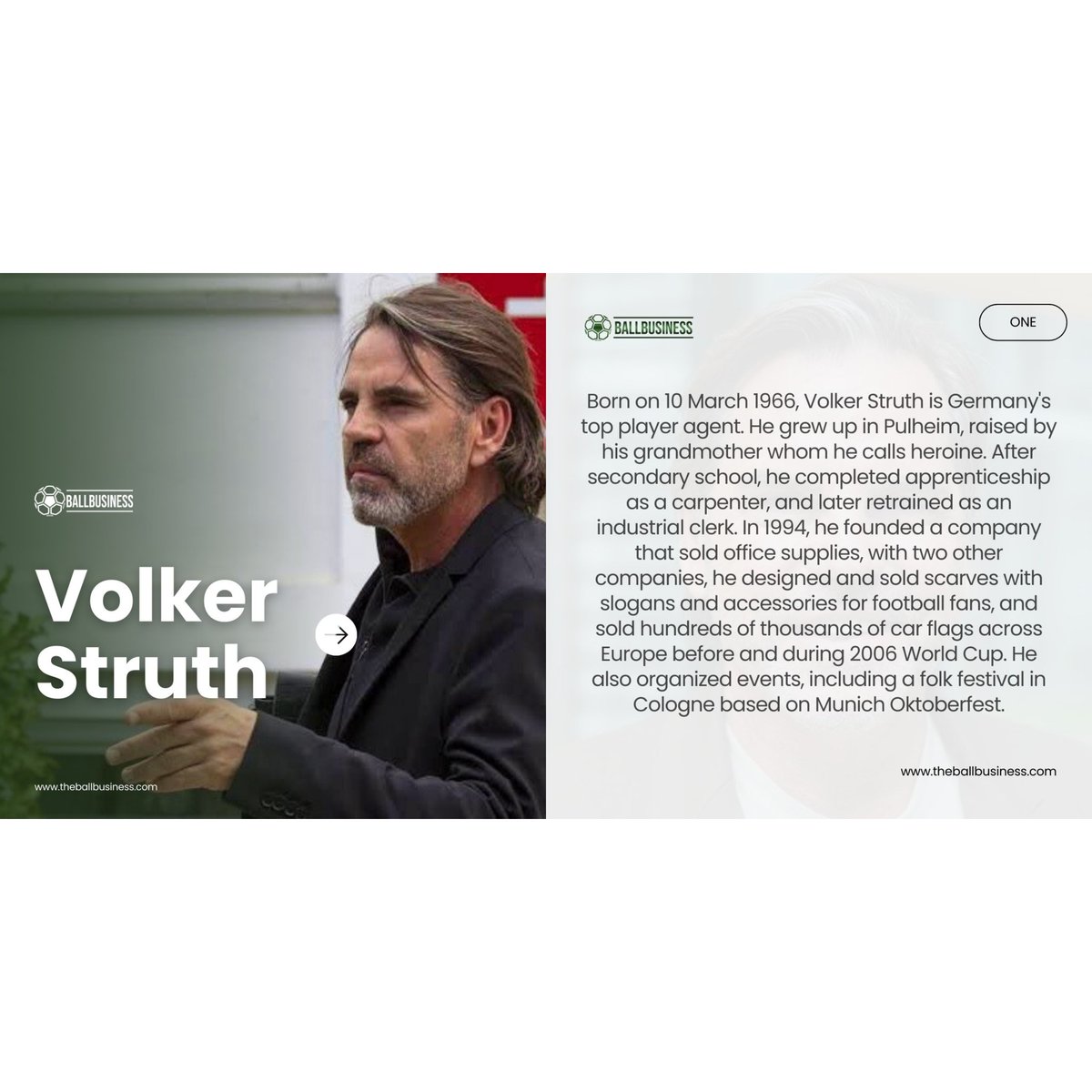 Ballbusiness_'s tweet image. Volker Struth is known for many things. Being a top Football Agent is one of them. He is known to have represented a lot of top German Professionals, including Toni Kroos.
Our #AgentSpotlight today is on him.
#AgentSpotlight #FIFAAgent