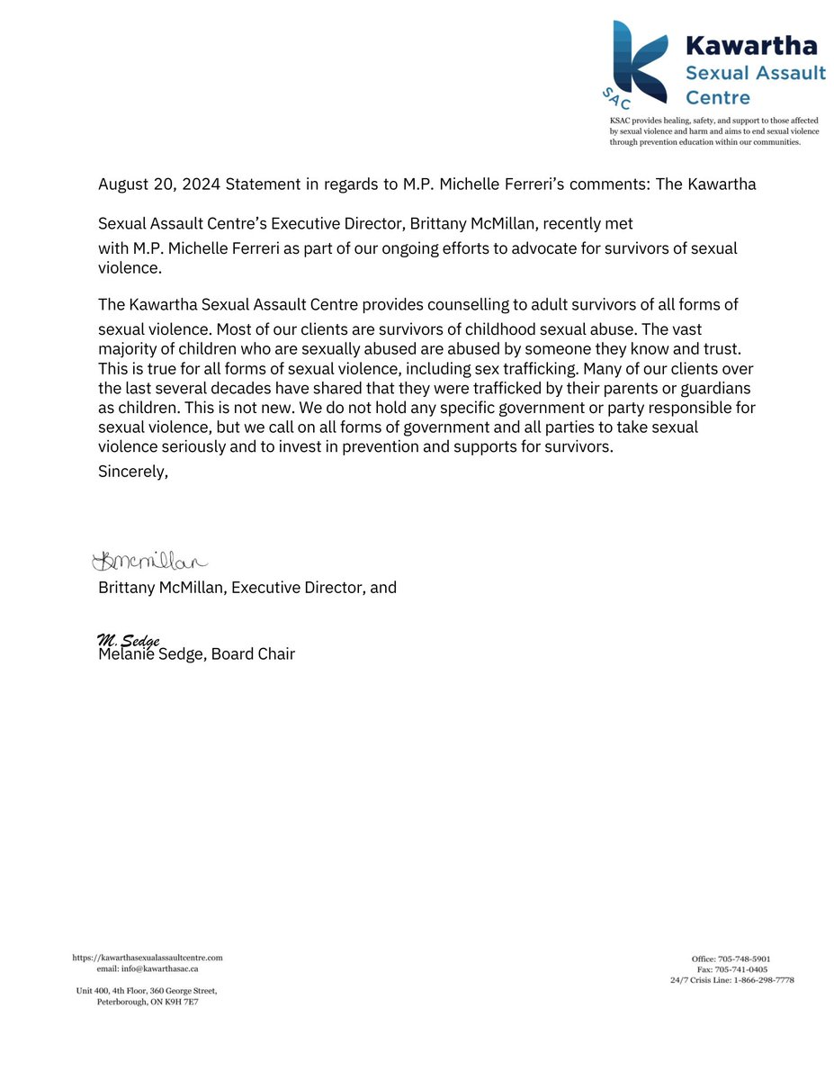 Kawartha Sexual Assault Centre (@kawartha_sac) on Twitter photo 