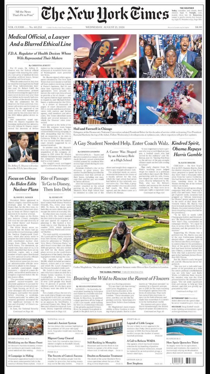 SMPaternostro's tweet photo. That’s my story about Plant Messiah ⁦@Plantmessiah⁩ on the front page,  NYT 🌱🪷🌱 https://t.co/Ifvec357EC