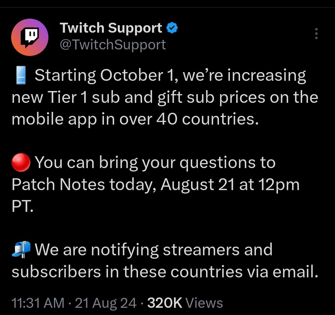tigerscorner93's tweet photo. With the recent news of twitch uping their sub price I will be pushing for direct tip links you are more than welcome to continue to sub but if the price of the sub's makes you not want to sub but still want too donate I will gladly give choices for direct donation links just ask https://t.co/u8z2FLcx3g