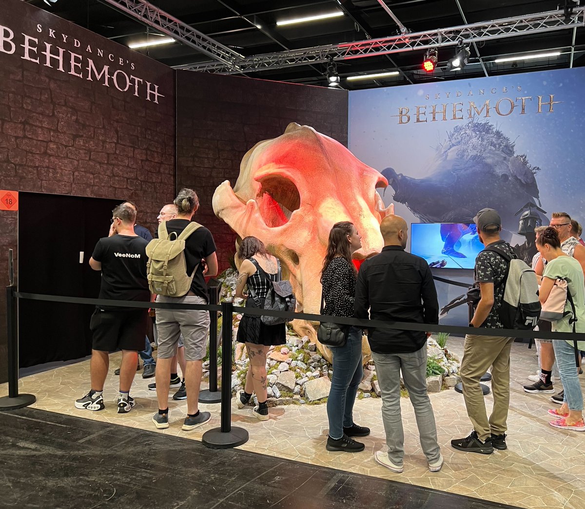 Eager hunters waiting to enter the Forsaken Lands <a href="/gamescom/">gamescom</a>

#behemothvr #skydancegames #gamescom2024