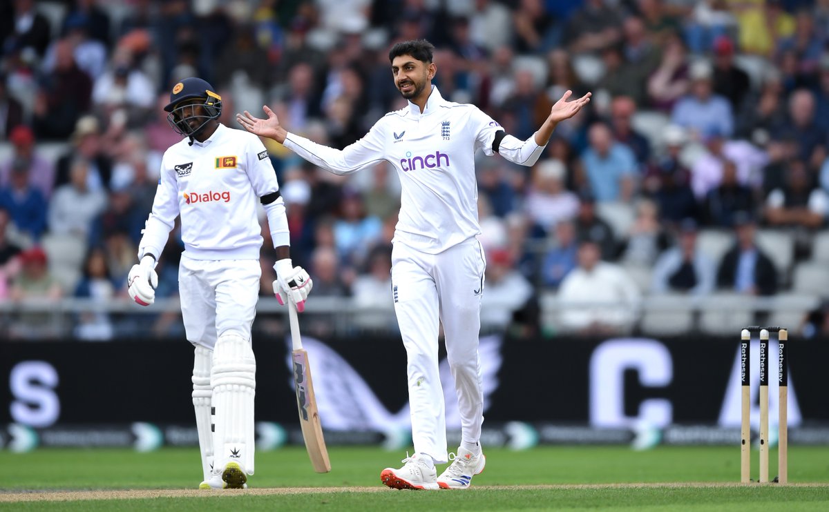 Barry Mitchell (@aboundaryedge) on Twitter photo ๐ธ Shoaib Bashir takes 3-55 as <a href="/englandcricket/">England Cricket</a> dismiss Sri Lanka for 236 on day one of the first Test at Emirates Old Trafford.
#ENGvSL ๐ธ Shoaib Bashir takes 3-55 as <a href="/englandcricket/">England Cricket</a> dismiss Sri Lanka for 236 on day one of the first Test at Emirates Old Trafford.
#ENGvSL