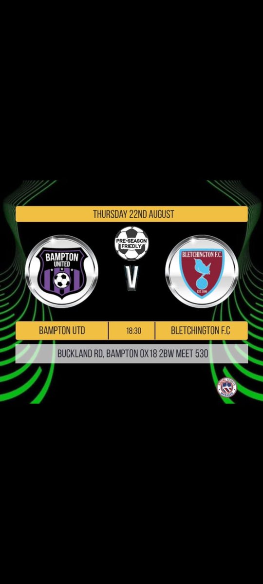 Gameday❕🔥

Continuing the strong preseason performance with a game against Bampton this Thursday away ⚽

UTB💜