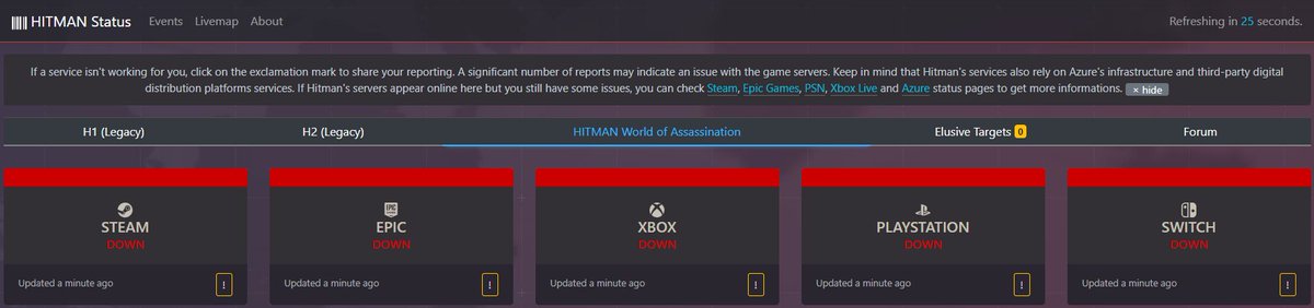 hitmapsdotcom's tweet photo. @Hitman server status: 🔥 https://t.co/CorOkQtUAa