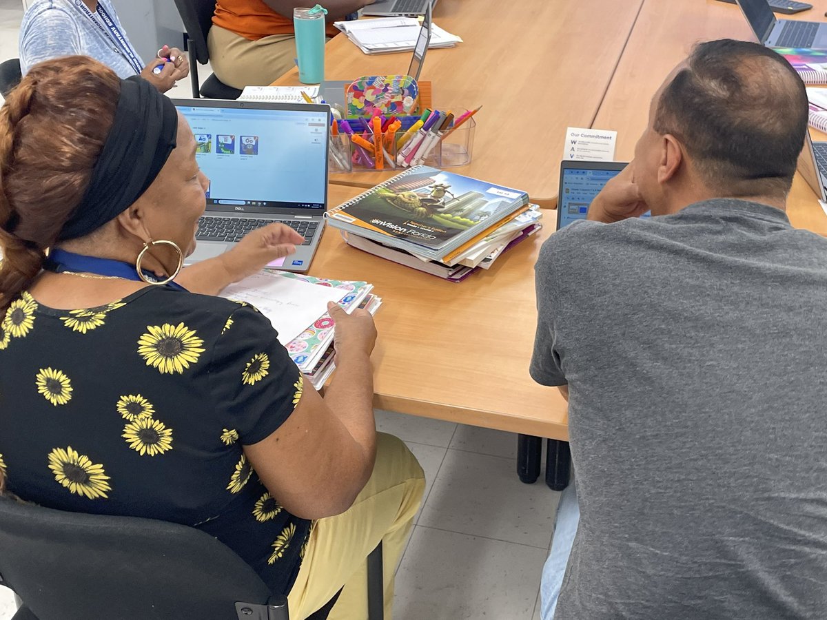 CFriessPBC's tweet photo. PLCs were in full swing today beginning with 1st Grade at 7:40 a.m.! @JacobW_SSCC did a phenomenal job facilitating their learning and collaboration! @NorthmoreElem @CPedraza_AP @JalisaGranger @Area4SuptPBCSD @pbcsd https://t.co/OBdMX81T8O