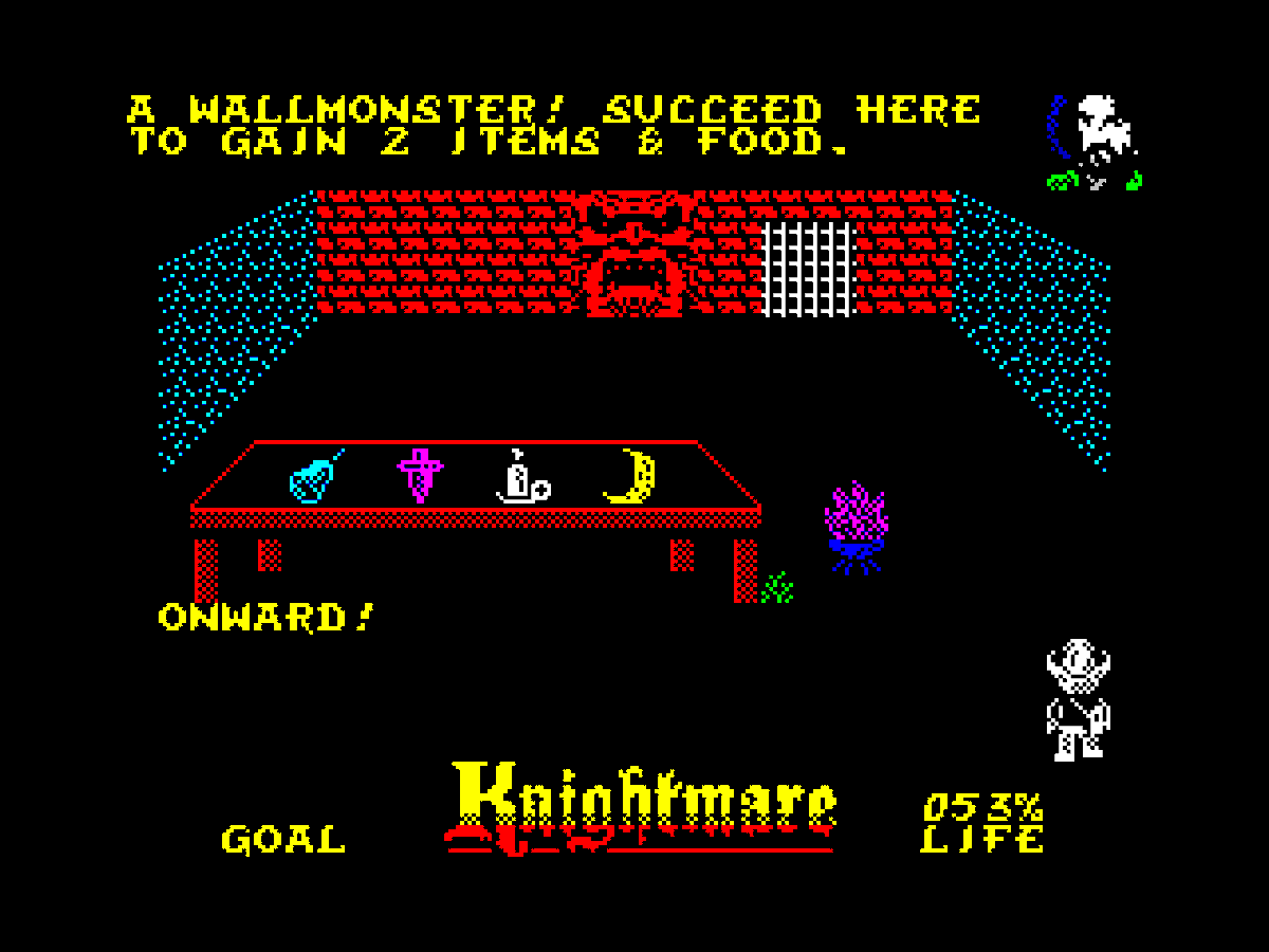 Knightmare for the #ZXSpectrum by <a href="/tomjamespotter/">SausageWareGames</a> 

Dare you answer Treguard’s call? The reward of Knighthood awaits the adventurer who can succeed in this epic trial!

Bookmark bitmapsoft.co.uk/product/knight…

#RETROGAMING