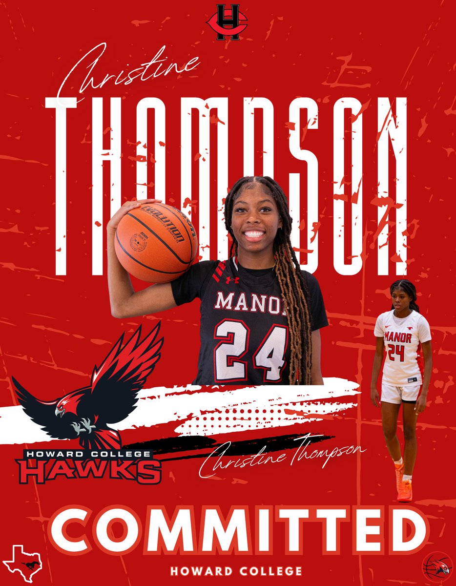🏀Congratulations to Christine Thompson (<a href="/ChristineT_24/">Christine_Thompson24</a>) on your commitment to Howard County Junior College. Thank you for the last four years you have given to our program. We are so proud of you!  
#WAMM #TrustTheProcess
<a href="/hchawkwbb/">HowardWBB</a>
<a href="/Manor_Sports/">Manor ISD Athletics</a>
<a href="/ManorSeniorHS/">Manor Senior High</a>