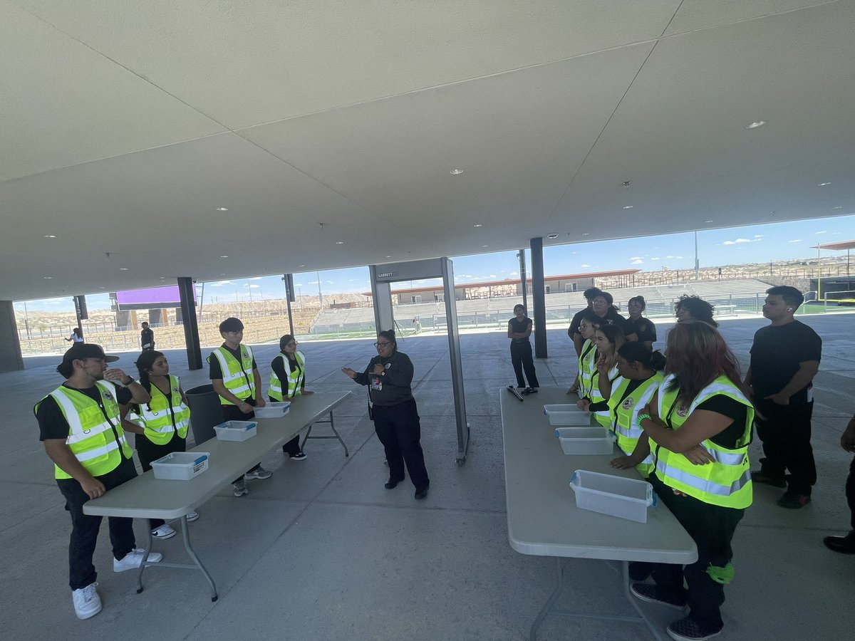 Safety training at the SAC in preparation for our football season🤍
#FLEPS
#SISD SECURITY 
#BlazerNation
