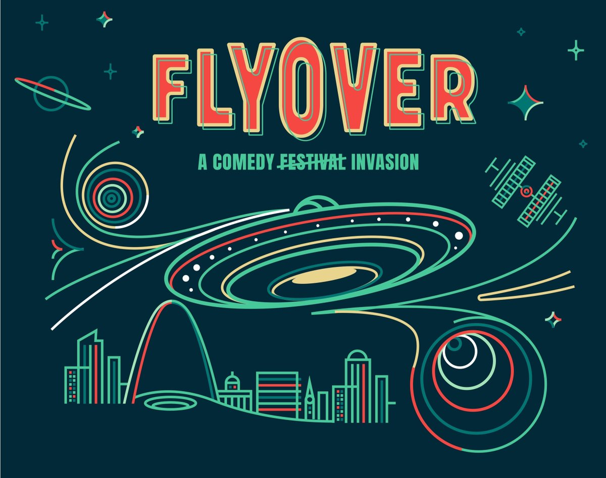 We have 5 comics performing at the Flyover Comedy Festival in St. Louis! Catch <a href="/aikocomedy/">aiko</a>, Mandal, <a href="/lacelarrabee/">🍑 Lace Larrabee 🍑</a>, @audreystewisart, and <a href="/Curtis_Cook/">Curtis Cook</a> from Nov. 14 to 16. Schools in the Midwest looking for laughs, look no further—snag one of our festival comics at a discount!