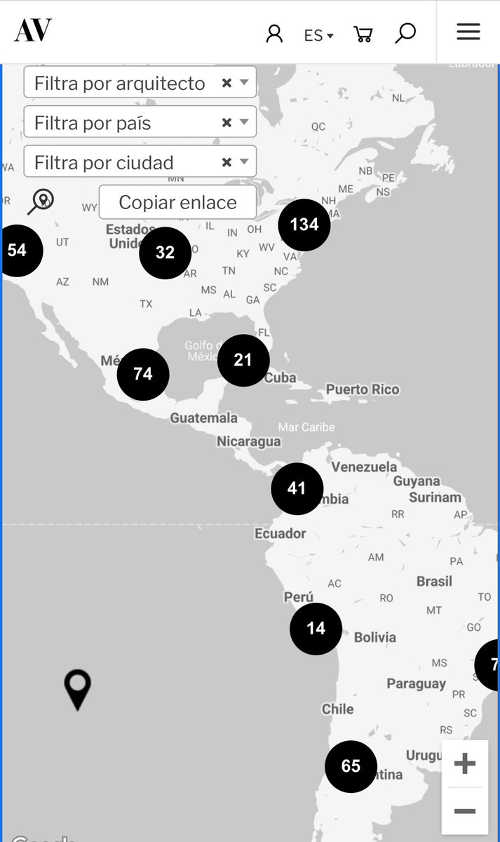 En el Mapa puedes preparar tus viajes y filtrar por arquitecto, país o ciudad.
🌎 arquitecturaviva.com/mapa
Gracias <a href="/texidozlatar/">Alberto Texido</a>