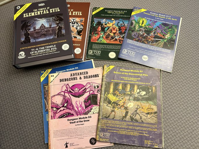 Original AD&D modules I own from the classic supermodule series.