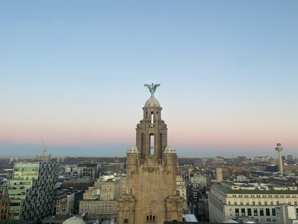 RLB360's tweet image. We could never get sick of this view, 

You always notice something different everyday ❤️

Why don't you come join us and tell us your favourite thing about this view?! 😍

#liverbuildingtour #thingstodoinliverpool #getabirdseyeview #history #tour #liverpool