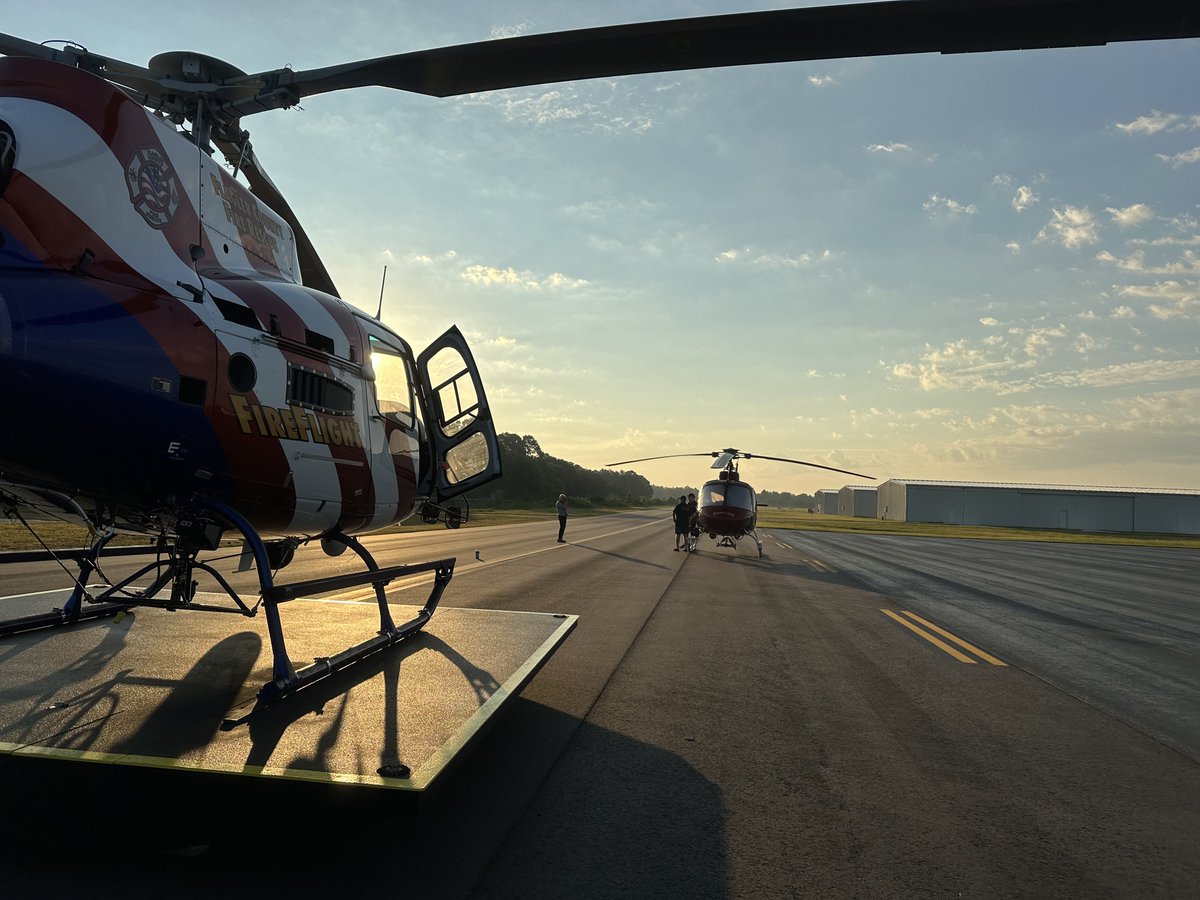 FlaglerCtyGov's tweet photo. Flagler County Fire Rescue has officially decommissioned 2968, the helicopter christened FireFlight, and welcomed its replacement (an Airbus model H125 aircraft) into service. A tremendous thank-you to all who made this vision possible! #SafeFlagler #FlaglerFirst https://t.co/TIWBhk894I