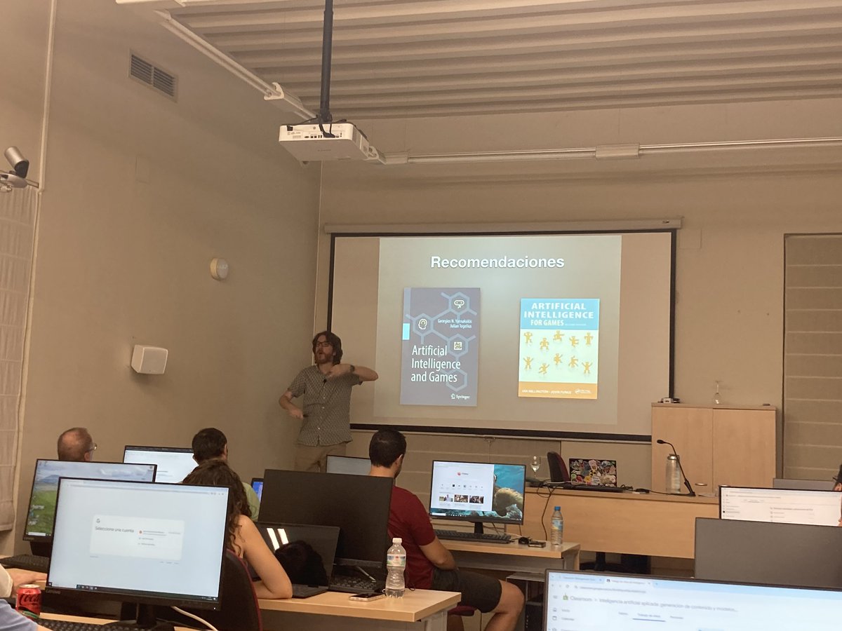 Andrés Ortiz (@andortizg) on Twitter photo En este momento… disfrutando de la interecharla sobre #InteligenciaArtificial generativa en videojuegos en <a href="/UNIAuniversidad/">Universidad Intern. de Andalucía</a> impartida por <a href="/fergunet/">Pablo García @fergunet@mastodon.online</a>
#IAenUNIA
<a href="/pakitochus/">Fco. Jesús Martínez Murcia</a> En este momento… disfrutando de la interecharla sobre #InteligenciaArtificial generativa en videojuegos en <a href="/UNIAuniversidad/">Universidad Intern. de Andalucía</a> impartida por <a href="/fergunet/">Pablo García @fergunet@mastodon.online</a>
#IAenUNIA
<a href="/pakitochus/">Fco. Jesús Martínez Murcia</a>