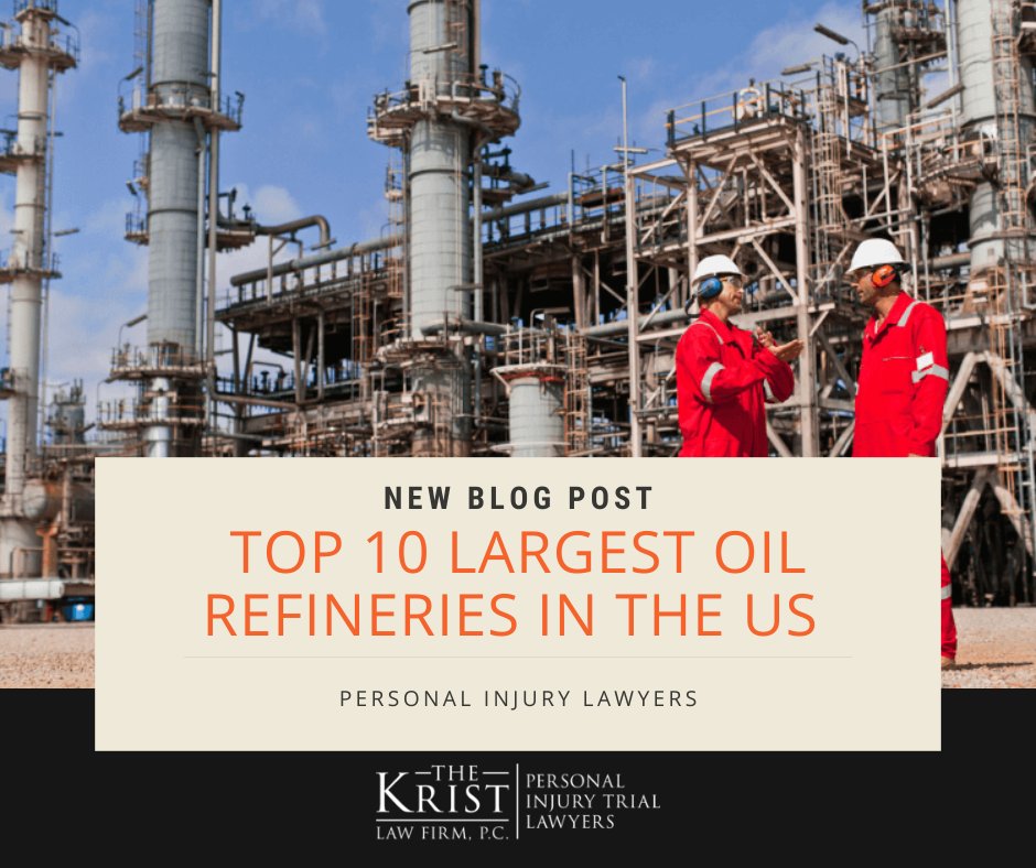 TheKristLawFirm's tweet image. Our #Texas coast is home to five of the largest #OilRefineries in the U.S. Due to the number of refineries in the area and their considerable size, #accidents can be catastrophic. Learn more: bit.ly/4dq3q8M #CatastrophicInjuries #WorkInjuryLawyer