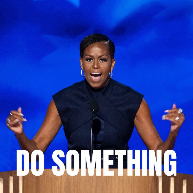 Former first lady <a href="/MichelleObama/">Michelle Obama</a> rallied the crowd at the Democratic National Convention with an empowering call to action: “Don’t sit around and complain about things, do something.” #DNC2024