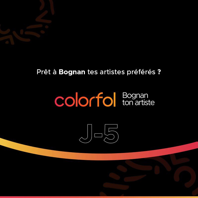ColorfolAppCI's tweet photo. Prêt à Bognan tes artistes préférés ?
Lancement officiel de Colorfol en Côte d'Ivoire 🇨🇮🎵🥳 J-5
#ColorfolCI #bognantonartiste #bognantesartistes https://t.co/Wo8FnvGJre