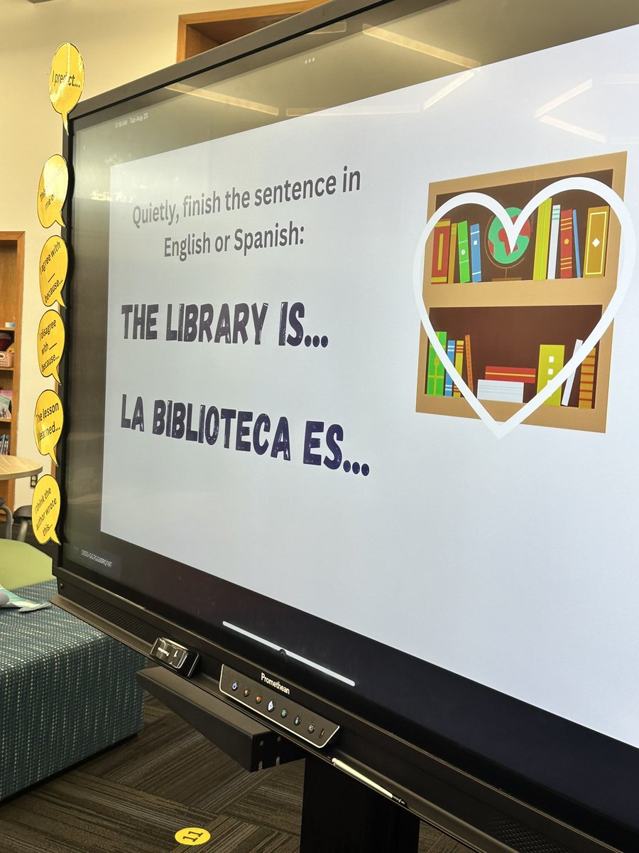 Back to school! In one sentence, what is the library? So many great responses but one of my favorite is our library being a ‘safe place’❤️