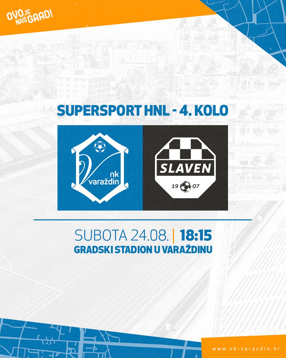 U subotu s početkom u 18:15 očekuje nas utakmica u sklopu 4. kola SuperSport HNL-a protiv NK Slaven Belupa! #nkvarazdin #ovojenasgrad