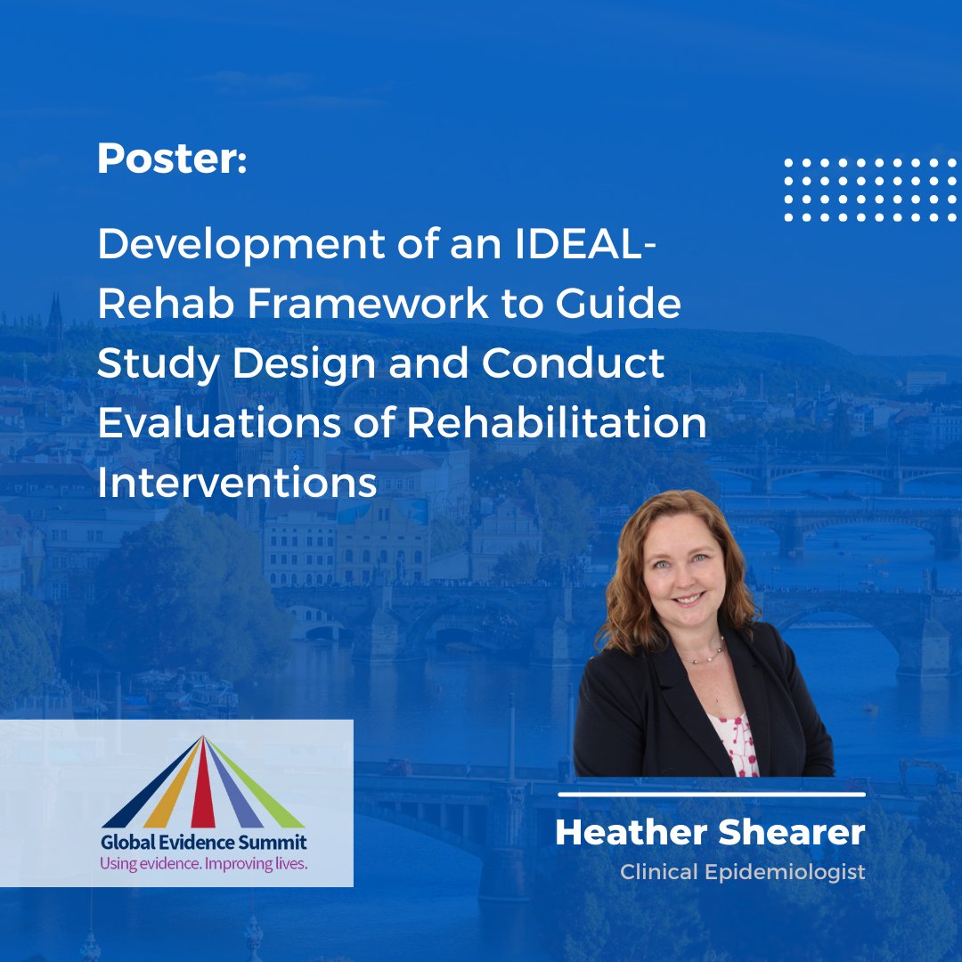 CochraneRehab's tweet image. Heather Shearer will present &quot;Development of an IDEAL-Rehab Framework to Guide Study Design and Conduct Evaluations of #Rehabilitation Interventions&quot; at #GES2024. 📢 Poster, 🗓️ Sep 10, 12:30-14:00.
#studydesigns #rehabilitation